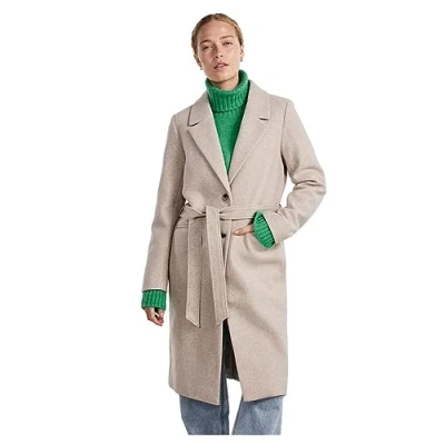 Abbildung von Pieces Pcnasha COAT Klassischer Mantel, Damen, Größe: Large, White pepper