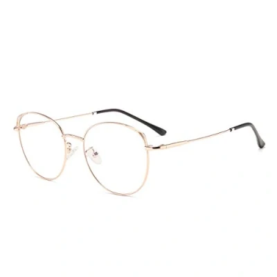 Abbildung von Dollger Blaulichtfilter Brille Anti Blaulicht Computerbrille Katzenauge ohne sehstärke Metallgestell Pc Gaming Bluelight Filter Uv Blockieren Blaue Licht Glasses Damen Gold