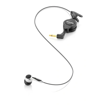 Abbildung von Philips LFH9162 Mikrofon zum Mitschneiden von Telefonaten, 3.5 mm, Kabellänge 1.1 m, Adpater 2.5 auf schwarz