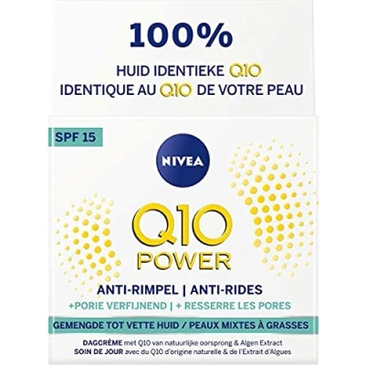 Abbildung von Nivea Q10 Power ANTI Wrinkle PORE Refine DAY Cream SPF 15 Antiaging, Größe: 50 ml,