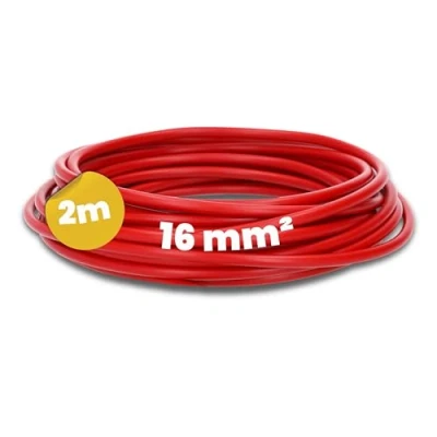 Abbildung von Kalitec 2 Meter H07V K 16 mm² rot Verdrahtungsleitung I Aderleitung flexibel Litze 16mm2 Verdrahtung feindrätig Einzelleitung Zählerschrank Kabel eindrähtig für Schaltschrank