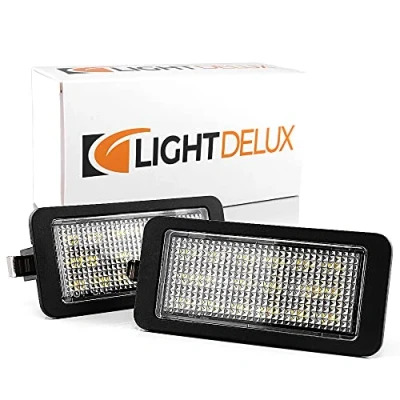 Abbildung von LIGHTDELUX Ersatz für LED Kennzeichenbeleuchtung Nummernschildbeleuchtung ohne Fehlermeldung mit E Prüfzeichen kompatibel Seat Ibiza 6J 5 türer 2008 2012 V 032602