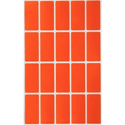 Abbildung von Etiketten Orange 40 mm x 19 Aufkleber 4 cm 1,9 viereckige Sticker 300 Stück von Royal Green