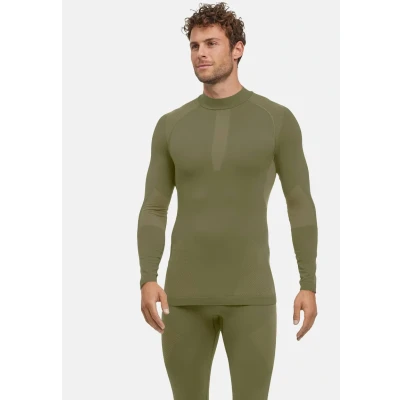 Abbildung von Falke Langarm Unterhemd/shirt, Herren, Größe: Small, Herb