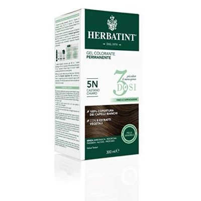 Abbildung von Herbatint Permanentes Farbgel 3 Dosen 5N Hellbraun 300 ml