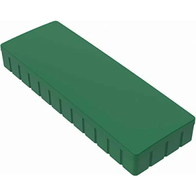 Abbildung von MAUL Magnete MAULsolid 54x19mm (10 Stück) Mini aus Kunststoff mit hoher Haftkraft Starke für Whiteboard und Magnettafel ideal Büro, Homeoffice Werkstatt Grün