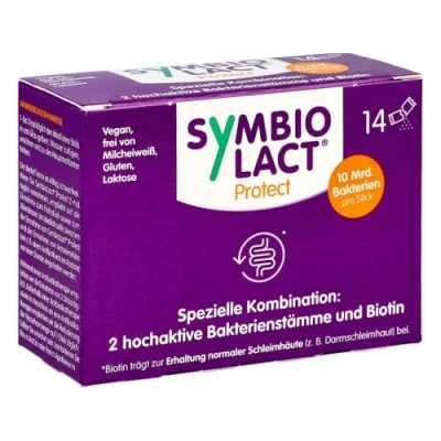 Abbildung von SymbioLact protect: Milchsäurebakterien &amp; Biotin zur begleitenden Einnahme zu Antibiotika, Durchfall, Probiotikum für Darm und Darmschleimhaut