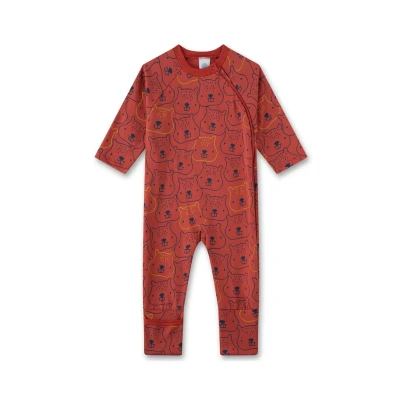 Abbildung von Sanetta Overall Biber Pyjama für Kinder, Größe: 74, Red