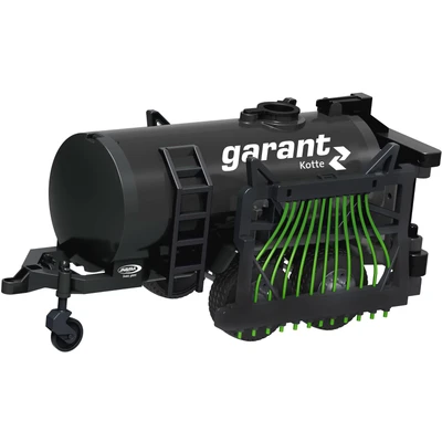 Abbildung von JAMARA 405236 Garant Fasswagen mit Schlauchverteiler 450 ml Tank, Spritzfunktion an/aus, Anhängerkupplung vorne, manuell ausklappbare Schlauchverteiler, Schwarz
