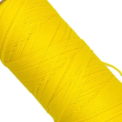 Abbildung von LINHASITA, Garnspule, gewachst, 100 g / 170 Meter, Dicke: 1 mm, Polyester, Makramee Garn, 30 Farben metros gr Zitronengelb