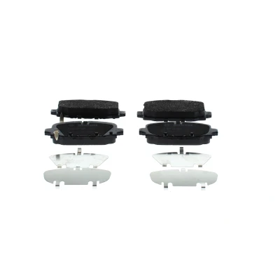 Abbildung von BOSCH 0 986 424 963 Bremsbelagsatz Low Metallic mit akustischer Verschleißwarnung Anti Quietsch Blech, Montageanleitung JEEP: Compass