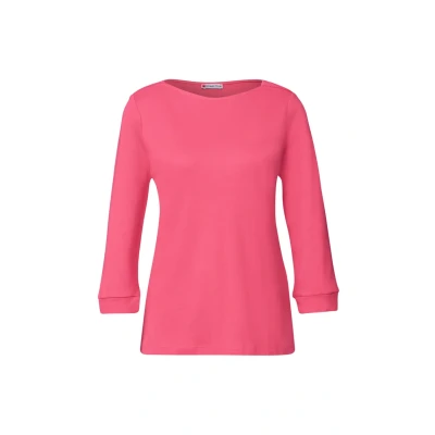 Abbildung von Street One Basic Uboot Langarmshirt, Damen, Größe: 42, Rosa