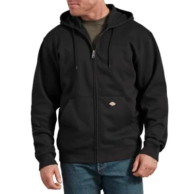 Abbildung von Dickies, Herren, Fleece Kapuzenweste mit durchgehendem Reißverschluss, regular, Schwarz, XL