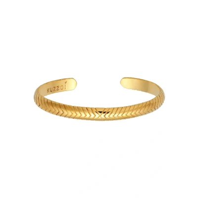 Abbildung von Kuzzoi Design Basic LOOK Armband goldcoloured, Herren, Größe: 19, Gold coloured