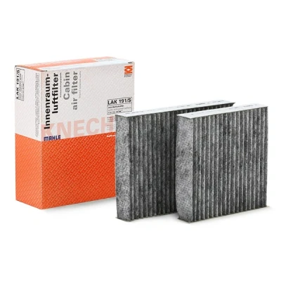Abbildung von MAHLE ORIGINAL LAK 191/S Innenraumfilter Aktivkohlefilter 199,0, 204,0, 204 157 31,0, 32,0 PEUGEOT: 2008 Estate, 207 Hatchback, 208 I Hatchback