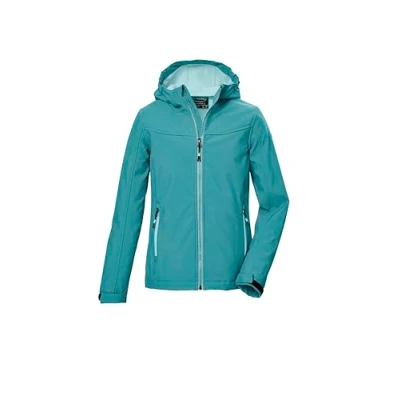 Abbildung von killtec Mädchen Softshelljacke/Outdoorjacke mit Kapuze KOW 349 GRLS SFTSHLL JCKT, dunkelmint, 176, 42142 000