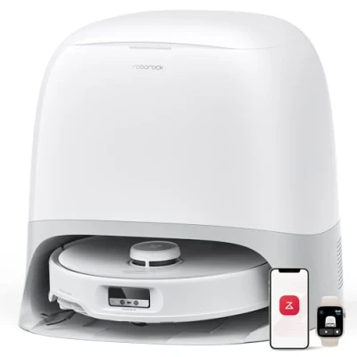 Abbildung von roborock Qrevo Curv Saugroboter mit Wischfunktion&amp;Hebarem Wischmopp, Dual Anti Tangle System, AdaptiLift™ Chassis, 18.500Pa, 75℃ Heißwasser Moppwäsche, Intelligente Schmutzerkennung&amp;Sprachassistent