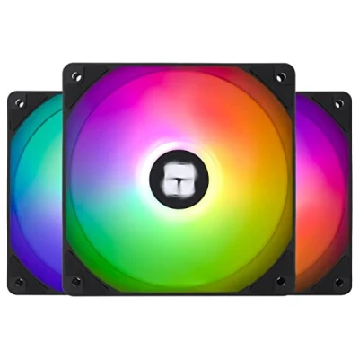 Abbildung von Thermalright TL C12C S CPU Lüfter 120mm ARGB Gehäuselüfter, 4pin PWM Silent Computer mit FDB Lager enthalten, bis zu 1500RPM Lüfter（3 Stück）