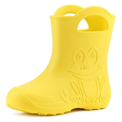 Abbildung von Ladeheid Eva federleichte Kinder Gummistiefel für Jungen und Mädchen Regenschuhe Bequeme wasserdichte Regenstiefel LA CA 01