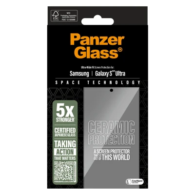 Abbildung von Samsung Galaxy S25 Ultra Panzerglas PanzerGlass Ceramic Screenprotector Keramischer Displayschutz mit Applikator für das