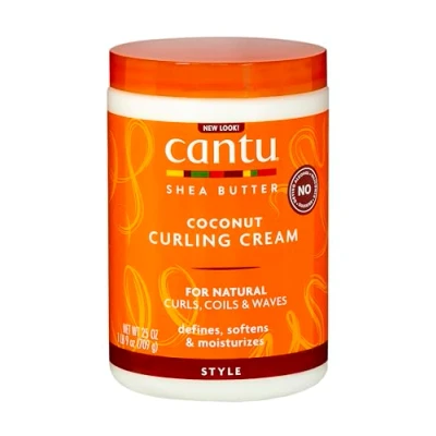 Abbildung von Cantu Sheabutter für natürliches Haar, Kokosnuss Lockencreme, Salongröße, 758 ml (Verpackung kann variieren)