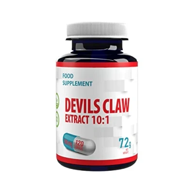 Abbildung von Teufelskralle (Devils Claw) 10:1 Extract 5000mg Äquivalent 120 Vegan Kapseln, LABORGEPRÜFT von AGROLAB DEUTSCHLAND, Hochdosiert, Nicht GVO, keine Füllstoffe oder Zusatzstoffe