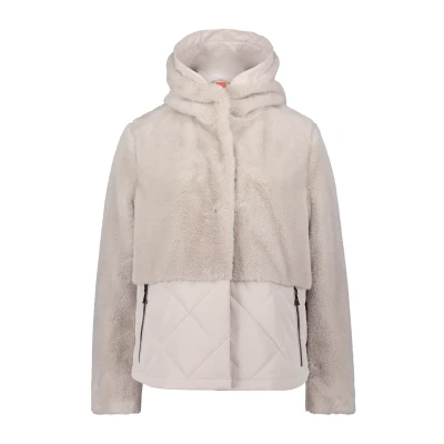 Abbildung von Amber &amp; June PLÜSCH MIT Kapuze Winterjacke, Damen, Größe: 34, Hellgrau