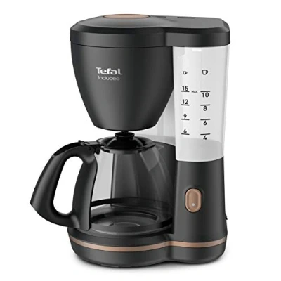 Abbildung von Filterkaffeemaschine inklusive Tefal, eine Kaffeemaschine extrem einfach zu bedienen, geeignet für Rechts und Linkshänder, 1,25 l, 10 bis 15 Tassen, CM533811
