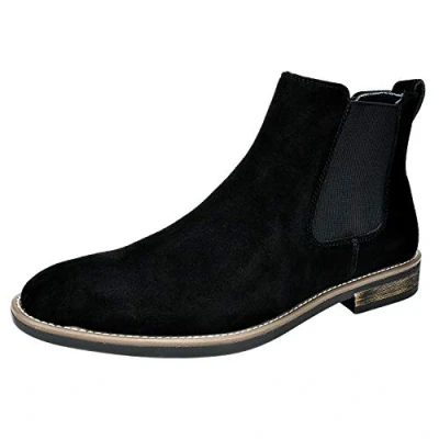 Abbildung von Bruno Marc Herren Chelsea Boots Leder Stiefel Stiefeletten SCHWARZ URBAN 06 1 Größe 39.5EU/7US