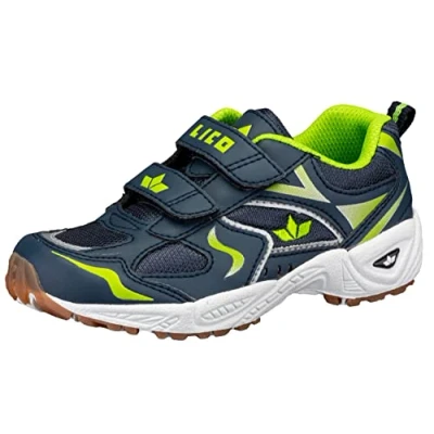 Abbildung von Lico Bob V Unisex Kinder Hallenturnschuh, marine/lemon, 30 EU