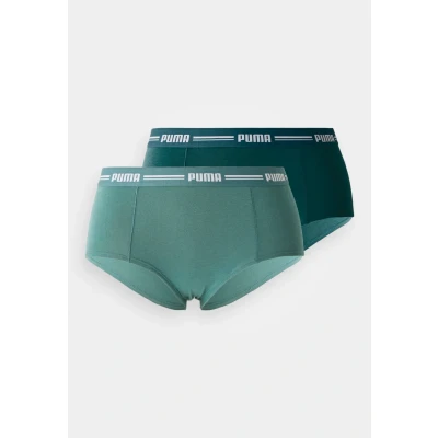 Abbildung von Puma Women MINI 2 PACK Panties, Damen, Größe: XL, Dark green moss