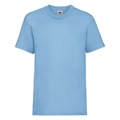 Abbildung von Fruit of the Loom Jungen T Shirt, Blue (Sky), 9 11 Jahre (140)