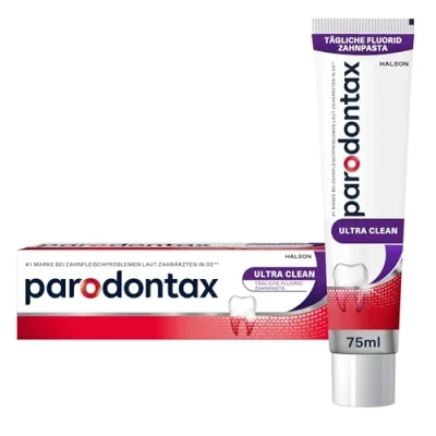 Abbildung von Parodontax Ultra Clean 75ml, hilft Zahnfleischbluten zu reduzieren und vorzubeugen