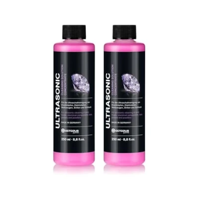 Abbildung von Octopus Spezial Ultraschall Reiniger, Konzentrat für den Einsatz im Ultraschallgerät, Brillenreiniger, hygienischer Schmuckreiniger 2X 250ml (500ml)