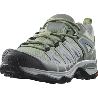 Abbildung von Salomon X Ultra Pioneer Aero Damen Wanderschuhe, Sicherer Fußhalt, Stabil und gedämpft, Hervorragender Grip, Oil Green, 40 2/3