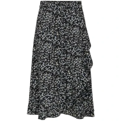 Abbildung von ONLY Damen ONLCARLY Flounce Long Skirt WVN NOOS Midirock, Schwarz, S