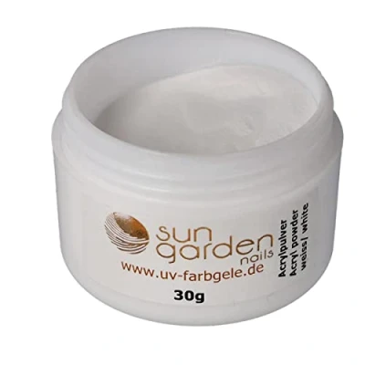 Abbildung von Sun Garden Nails Acryl Pulver weiß 30g Powder Acryltechnik Fingernägel Nagelstudio