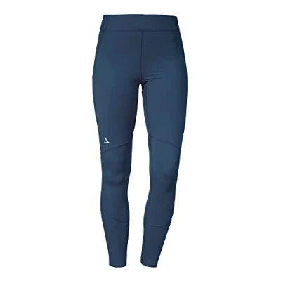 Abbildung von Schöffel Damen Tight Imada L, Wanderleggings mit integrierter Handytasche, Sportleggings elastischem Bund und 4 Wege Stretch, dress blues, 42