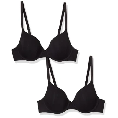 Abbildung von Amazon Essentials Damen Bequemer T Shirt BH Mit Bügel, 2er Pack, Schwarz, 65A
