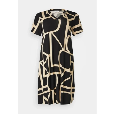 Abbildung von ONLY Carmakoma Carfyrla LIFE Jerseykleid, Damen, Größe: S 42/44, Black