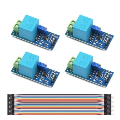 Abbildung von 4 PCS ZMPT101B Active Single Phase Voltage Transformer Modul Spannungswandlermodul, 5 30 V Aktives Ausgangsspannungs Klemmensensormodul