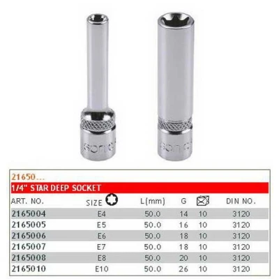 Abbildung von Steckschlüssel 1/4&quot; E TORX SONIC 2165004
