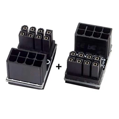 Abbildung von CY ATX 8Pin Buchse auf 8 poligen 180 Grad Winkeladapter für Desktops Grafikkarte