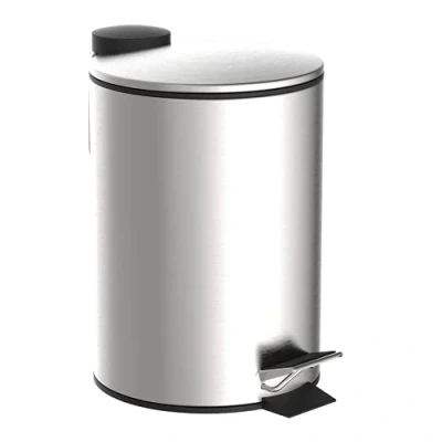 Abbildung von EISL Kosmetikeimer Bad (3 Liter) aus Edelstahl, Deckel mit Absenkautomatik, Badezimmer entnehmbarem Hygieneeimer, Treteimer Kosmetikmülleimer Mülleimer
