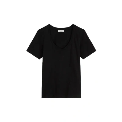 Abbildung von Marc O&#039;Polo Short Sleeve V NECK Tshirt basic, Damen, Größe: XS, Black