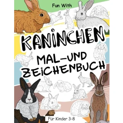 Abbildung von Kaninchen Mal und Zeichenbuch für Kinder von 3 8 Jahren: Viel Spaß beim Ausmalen Zeichnen einiger Teile Kaninchen. Tolle Sammelseiten Kleinkinder