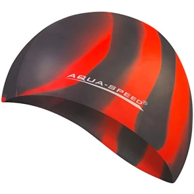 Abbildung von Aqua Speed Bunt Badehaube + Kleines Mikrofaserhandtuch Frauen &amp; Männer Bademütze wasserdichte Badekappe Bunte Schwimmhaube für Mädchen Jungen Swimming Cap Silicon 44. / 38