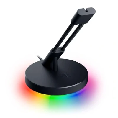 Abbildung von Razer Mouse Bungee V3 Chroma Mauskabel Halter mit RGB Beleuchtung (Federarm Kabel Clip, schwere rutschfeste Basis, Management) Schwarz
