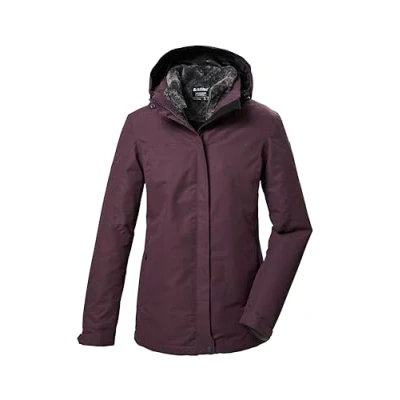 Abbildung von killtec Damen 3 in 1 Funktionsjacke/Outdoorjacke mit abzippbarer Kapuze und einzippbarer Fleecejacke KOW 303 WMN JCKT, pflaume, 36, 41820 000