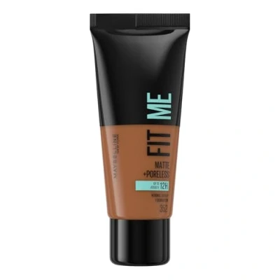 Abbildung von MAYBELLINE Fit me MatteundPoreless Make up, flüssiges passt sich dem Hautton an, feuchtigkeitsspendend, mattierend, leichte bis mittlere Deckkraft, Nr. 352 Truffle, 30 ml (1er Pack)